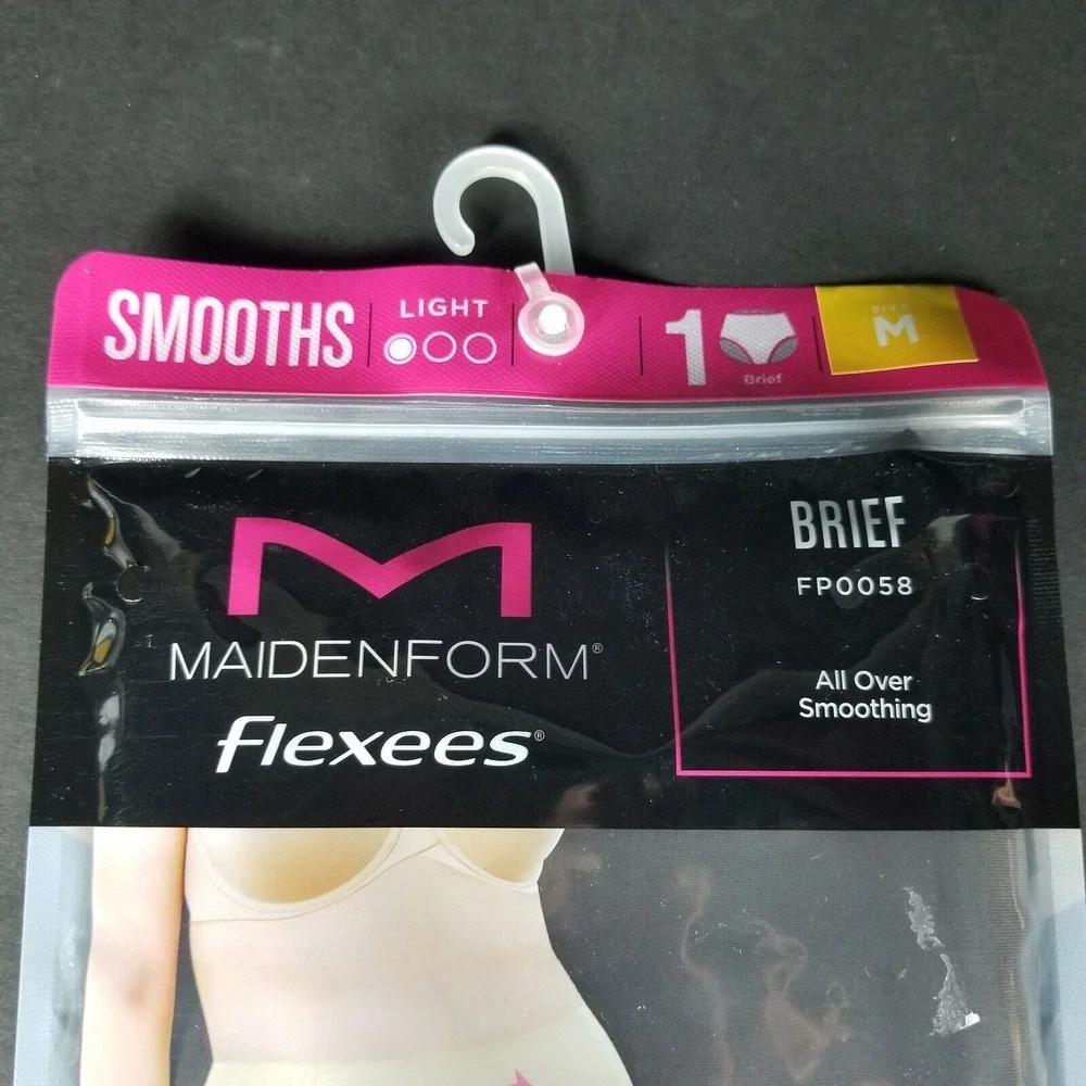 Maidenform Flexees Womens Brief Cool Comfort Size M Dark Brown Smoothing‎